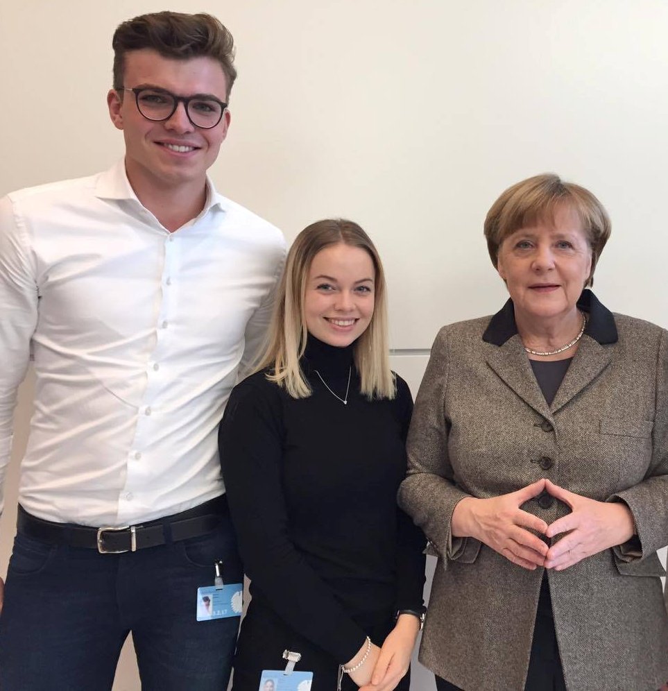 20170119 PM Höhepunkt des Praktikums Treffen mit Angela Merkel